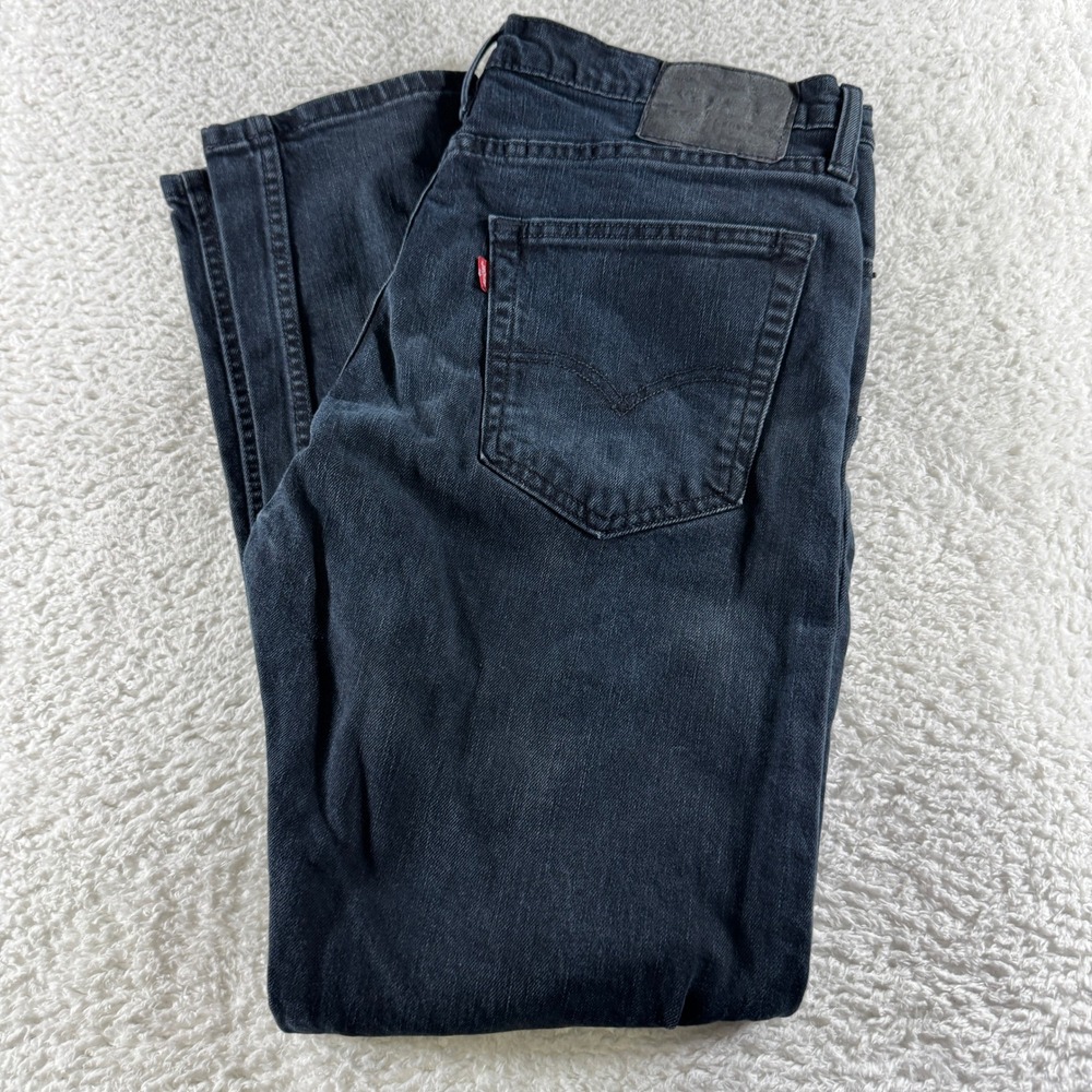 Levi's Men Jeans 36x32 512 Slim Taper Blue Dark Wash Denim Clean Used Stretch